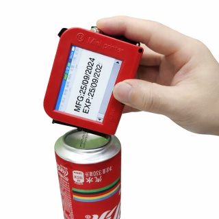 Drukarka ręczna MINI + kartridż z tuszem ZNAKOWANIE OPAKOWAŃ daty kody ean 25,4mm